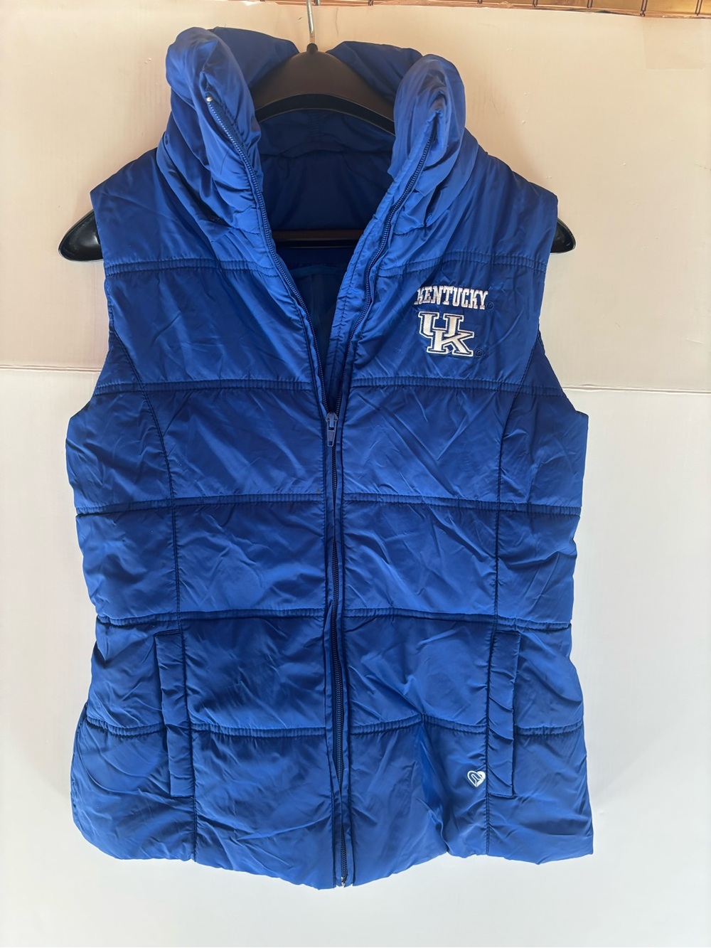 Kentucky Wildcats UK Logo Blue Puffer Vest, University of Kentucky, women’s S